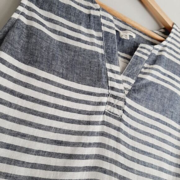BEACH LUNCH LOUNGE | Linen Cotton Blend Stripped Mini Dress Mini Sz M - Picture 5 of 12